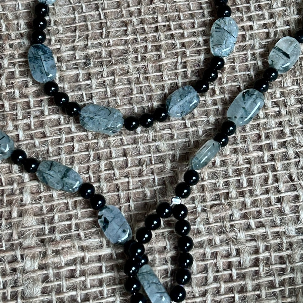 Gorgeous Handmade Glass Beads Loop Necklace and Matching Bracelet - Picture 3 of 5